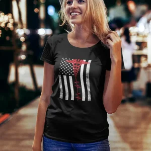 American Flag Hospital Design Women's T-shirt