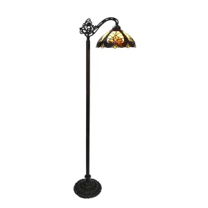 LIAISON Tiffany-style 1 Light Victorian Reading Floor Lamp 13" Shade