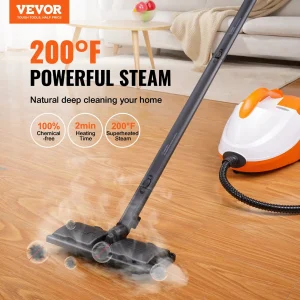 VEVOR Steam Cleaner for Home Use, Portable Steam Cleaner with 20 Accessories, 51oz Tank & 18ft Power Cord, Steamer for Deep Cleaning Floors, Windows, Grout, Grills, Cars, and More